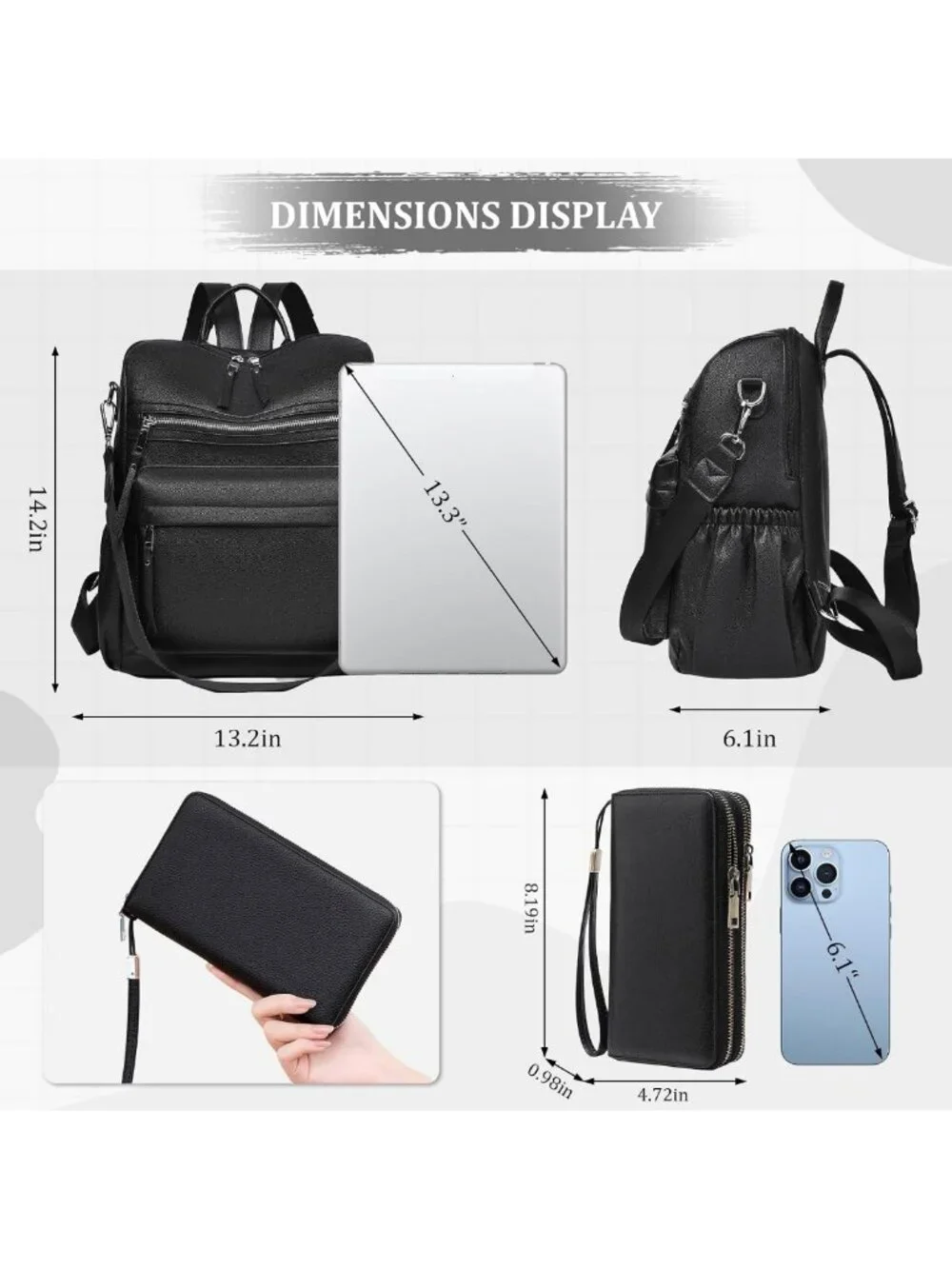 Stylish Women's Leather Backpack Purse | Travel Shoulder Bag for Everyday Use